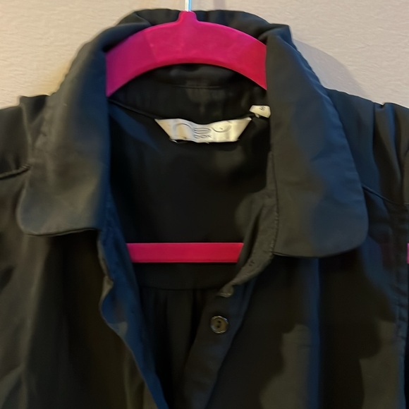 look size 8 Black Sleeveless Blouse w/Peter Pants Collar Lightweight - Picture 3 of 5